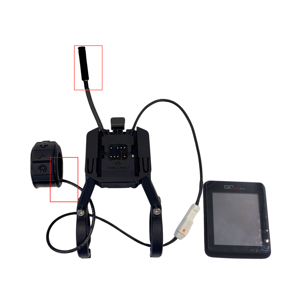 [40018000.13DE] Go SwissDrive Evo Display BikeBus ab 2016 inkl Dockingstation (Kabelausgang seitlich, vom Fahrer weg, trennbar (Primär HP Velotechnik), Rosenberger LAL-002 (Standart Evo Display), Rückwärts Aktiviert)