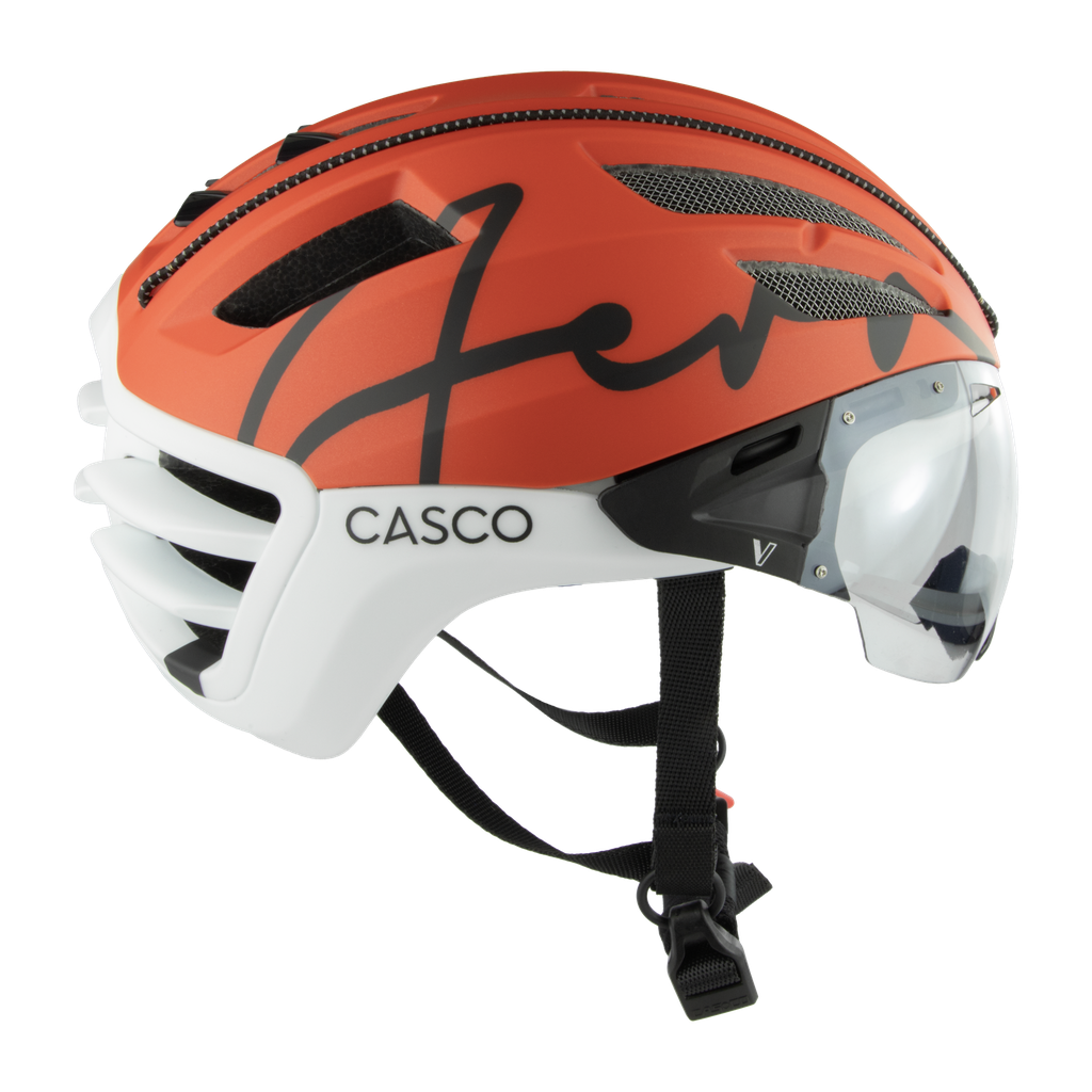[50001800.10DE] Casco SPEEDairo (Aero Burned - orange-weiss, S 52-56cm)